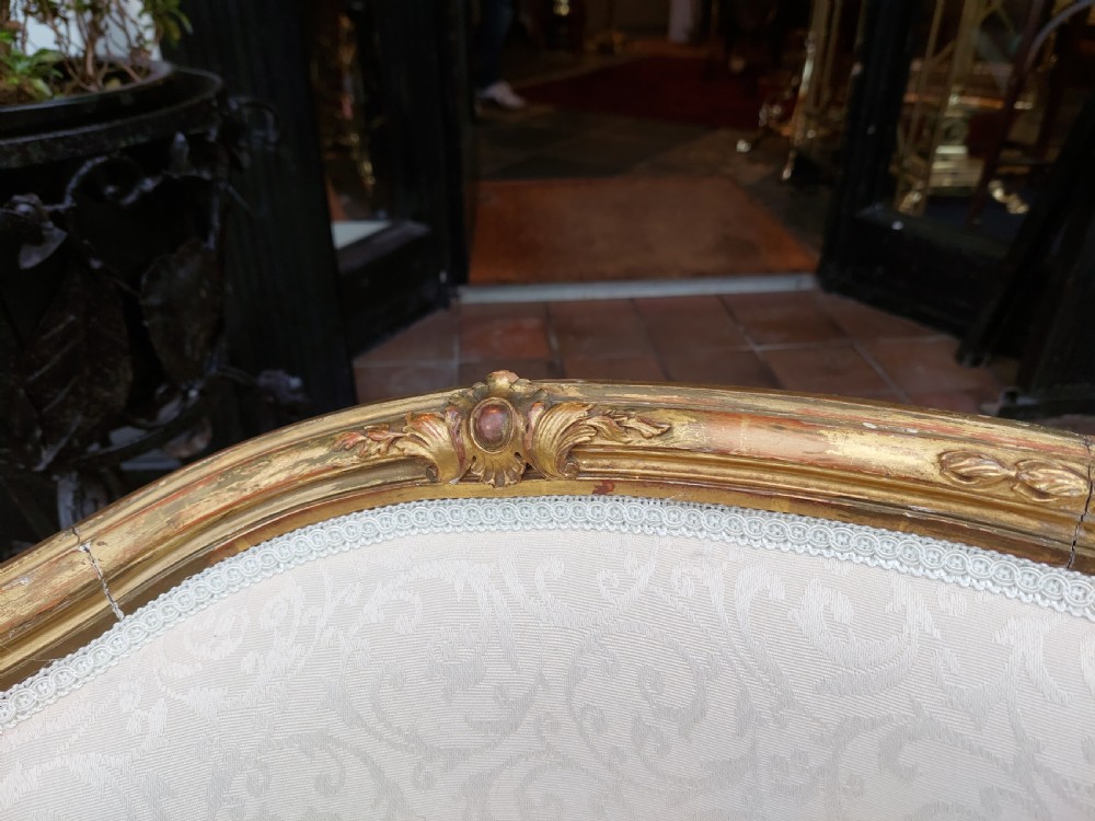Victorian giltwood chaise longue  View VI