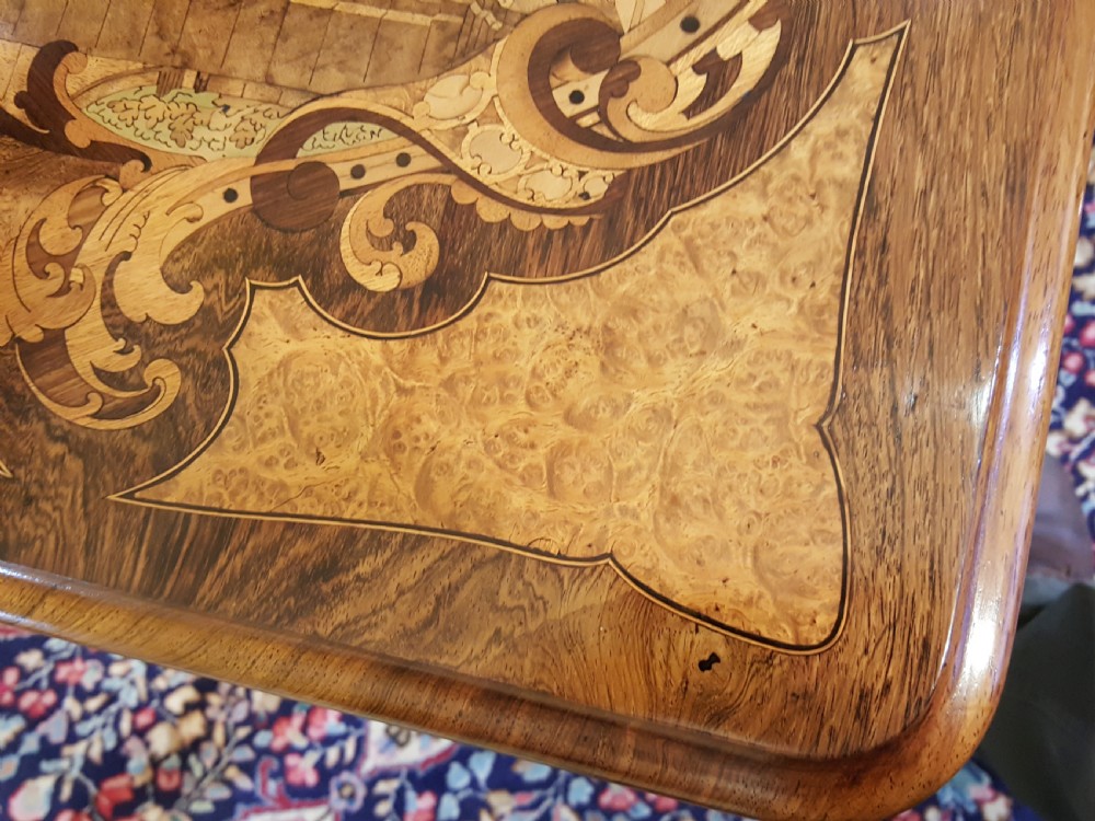 Early Victorian Marquetry Side Table View IV