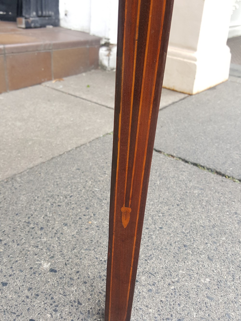 Sheraton Period Mahogany Demi-Lune Tea Table View III