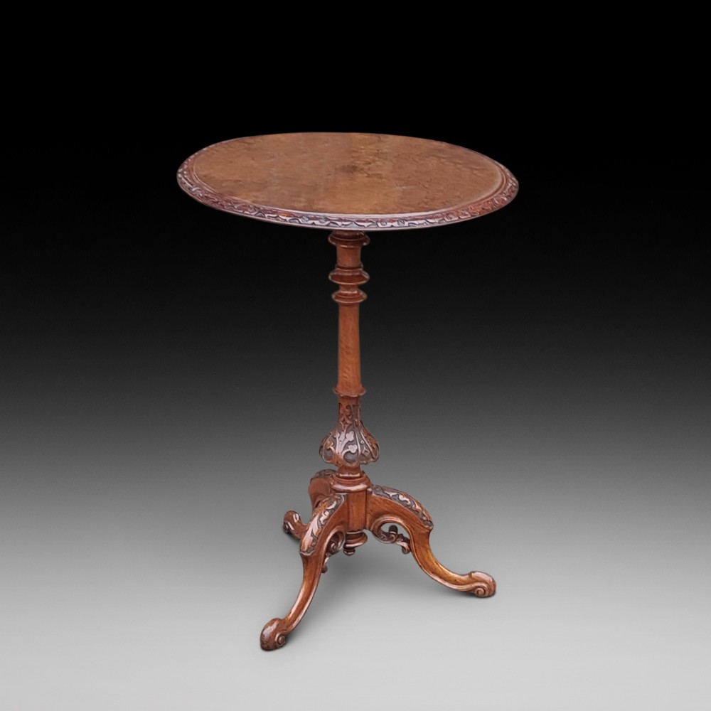 Victorian Burr Walnut Occasional Wine Table 