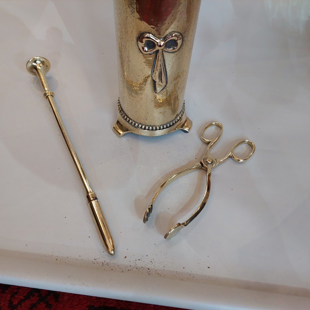 1920's Brass Companion Fire Side Tidy Set View IV