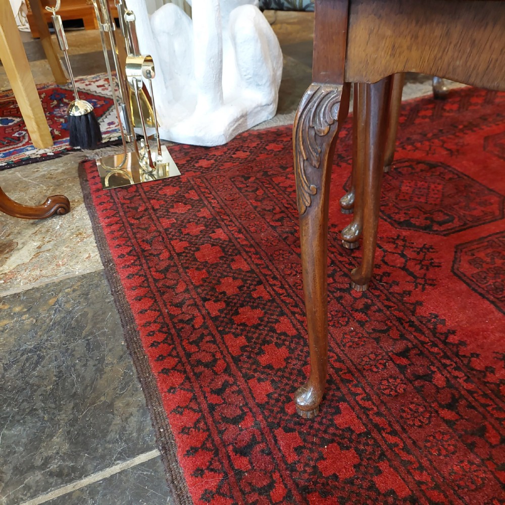 Early 20thC Nest of Three Black Burr Walnut Tables View IV