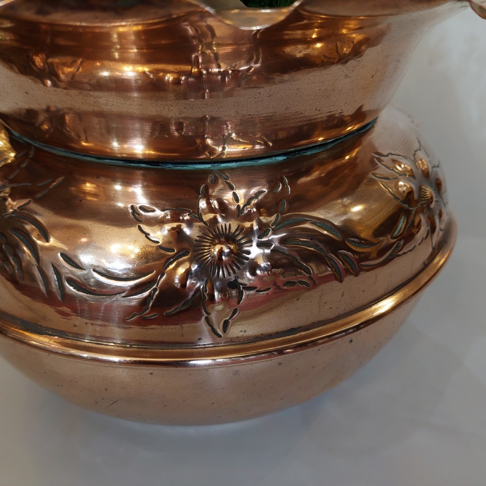Edwardian Art Nouveau Copper Planter View II