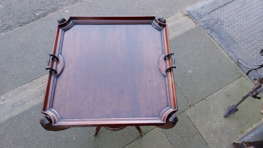 Edwardian Mahogany Butlers Tray Table View II