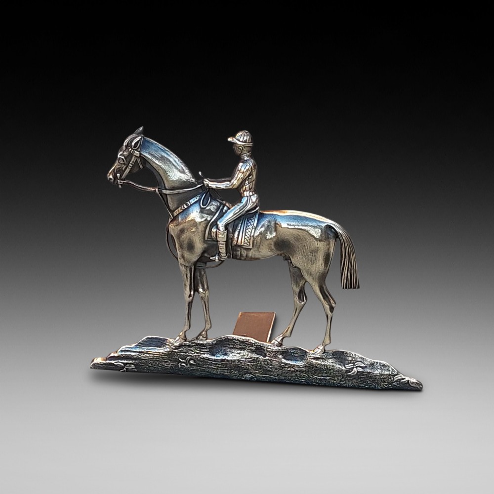 Regency Brass Door Porter of a Horse and Jockey