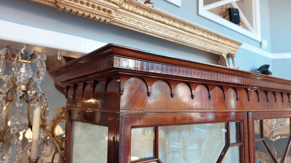 Edwardian Mahogany Display Bookcase Cabinet View II