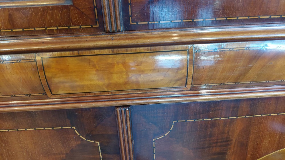 Edwardian Mahogany Display Bookcase Cabinet View VII