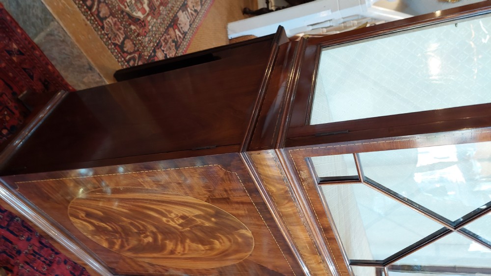 Edwardian Mahogany Display Bookcase Cabinet View VIII