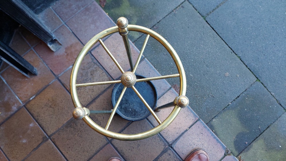 Victorian Circular Brass Stick Stand View III