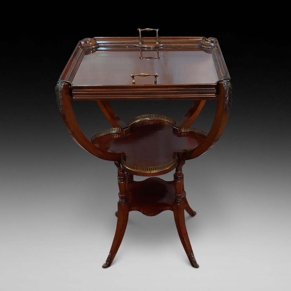 Edwardian Mahogany Drinks Occasional Table
