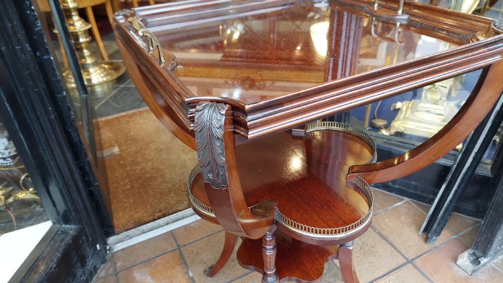 Edwardian Mahogany Drinks Occasional Table View IV
