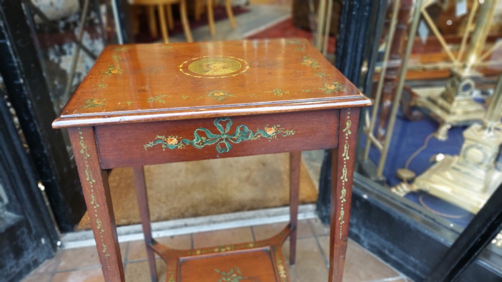 Edwardian Painted Mahogany Side Table View VI