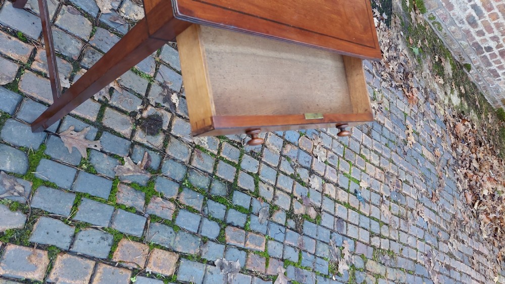 Late Georgian Mahogany and Ebony Strung Hall Table View V