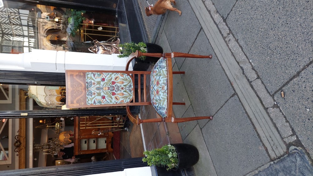 Edwardian Inlaid Mahogany Art Nouveau Armchair View II