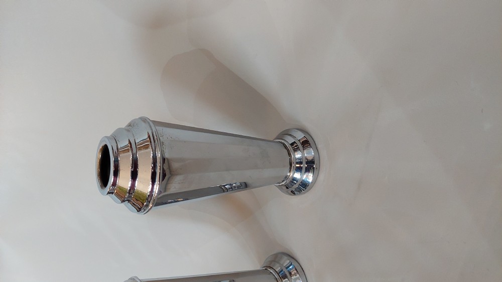 Pair of Art Deco Chrome Bud Vases  View III