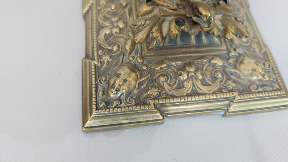 19thC Gilt Brass Oil Lamp View III