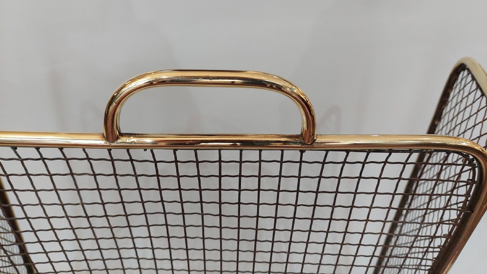 Edwardian Brass and Wire Fire Spark Guard View III