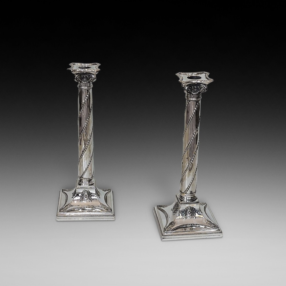Fine Pair of Victorian Silver Plated Candlesticks
