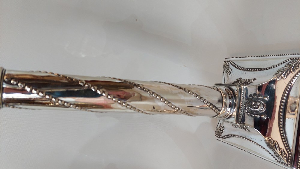 Fine Pair of Victorian Silver Plated Candlesticks View III