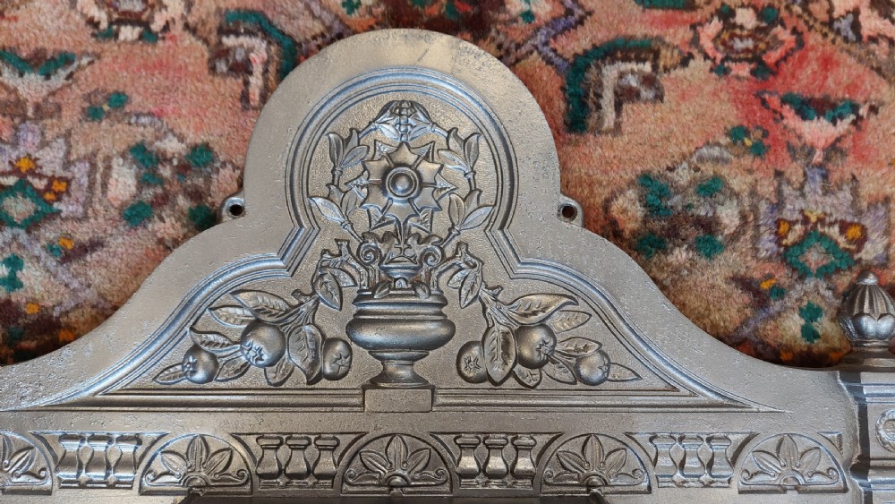 Victorian cast iron overmantel mirror View II