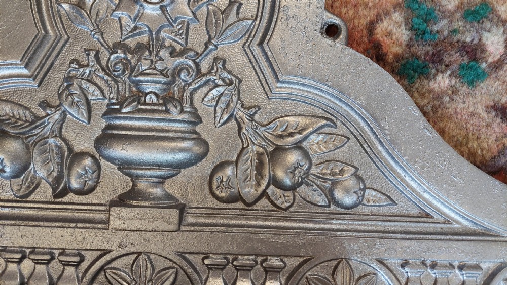 Victorian cast iron overmantel mirror View VIII