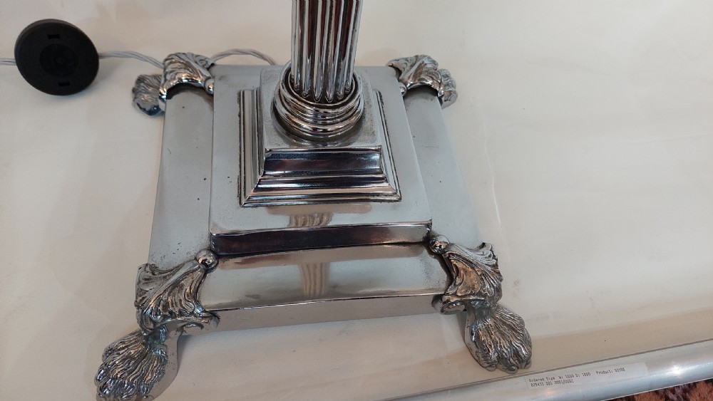 Early 20thC Silver Plated Standard Lamp View IV