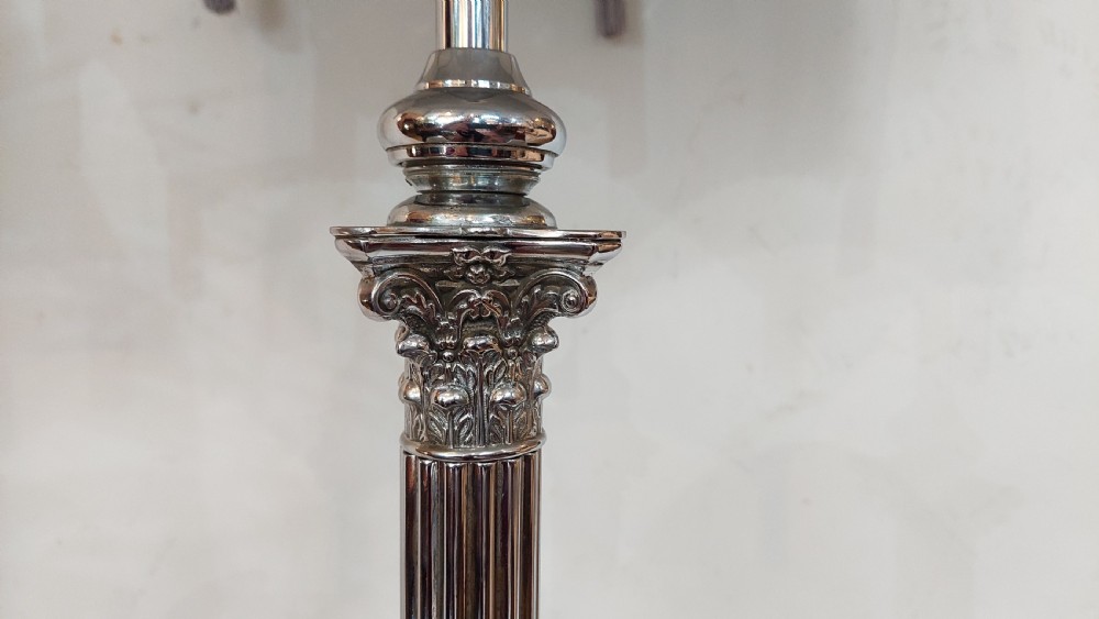 Early 20thC Silver Plated Standard Lamp View V