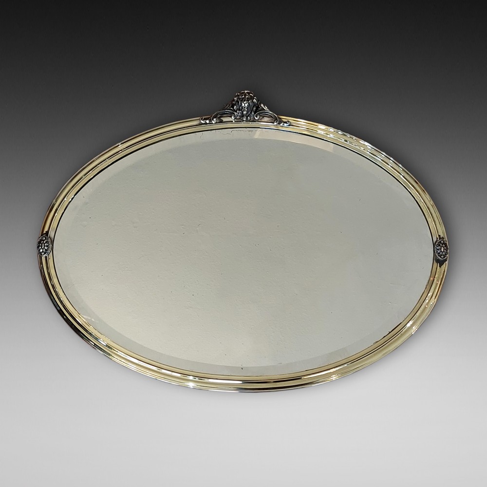 Early 20thC Brass Framed Mirror 
