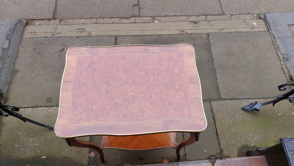 Early 20thC French Parquetry Table View VII