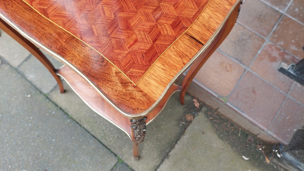 Early 20thC French Parquetry Table View VIII