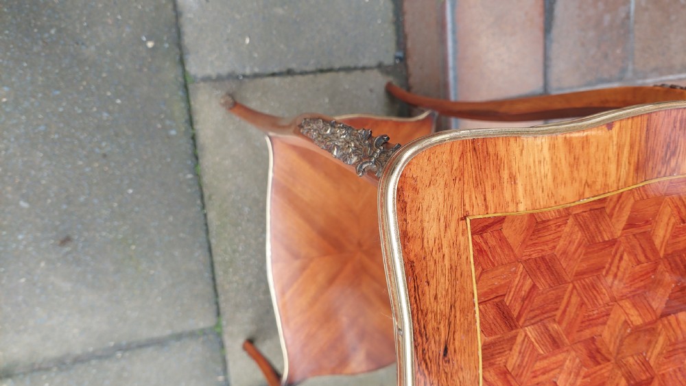 Early 20thC French Parquetry Table View X