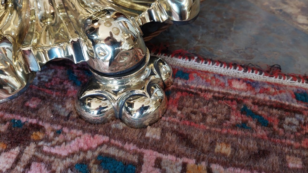 Pair of Victorian Brass Extendable Standard Lamps View III