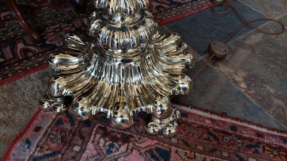 Pair of Victorian Brass Extendable Standard Lamps View IV