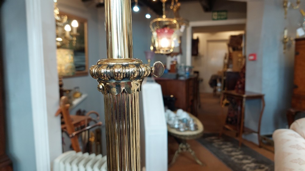 Pair of Victorian Brass Extendable Standard Lamps View VI