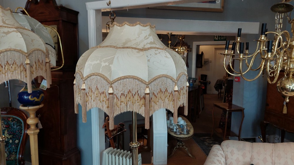 Pair of Victorian Brass Extendable Standard Lamps View IX