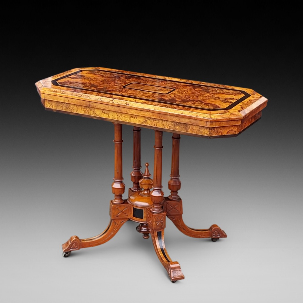 Victorian Black Walnut Card Table