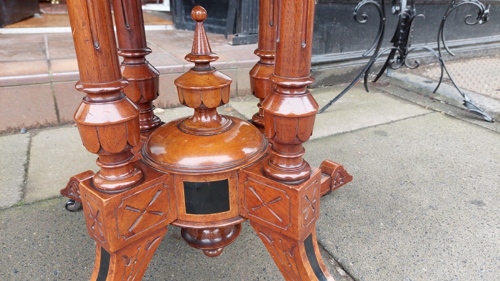 Victorian Black Walnut Card Table View III