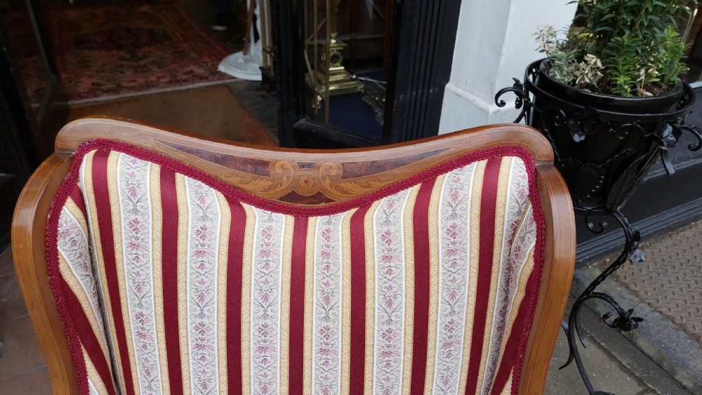 Late 19thC Sheraton-style Mahogany Armchair View II