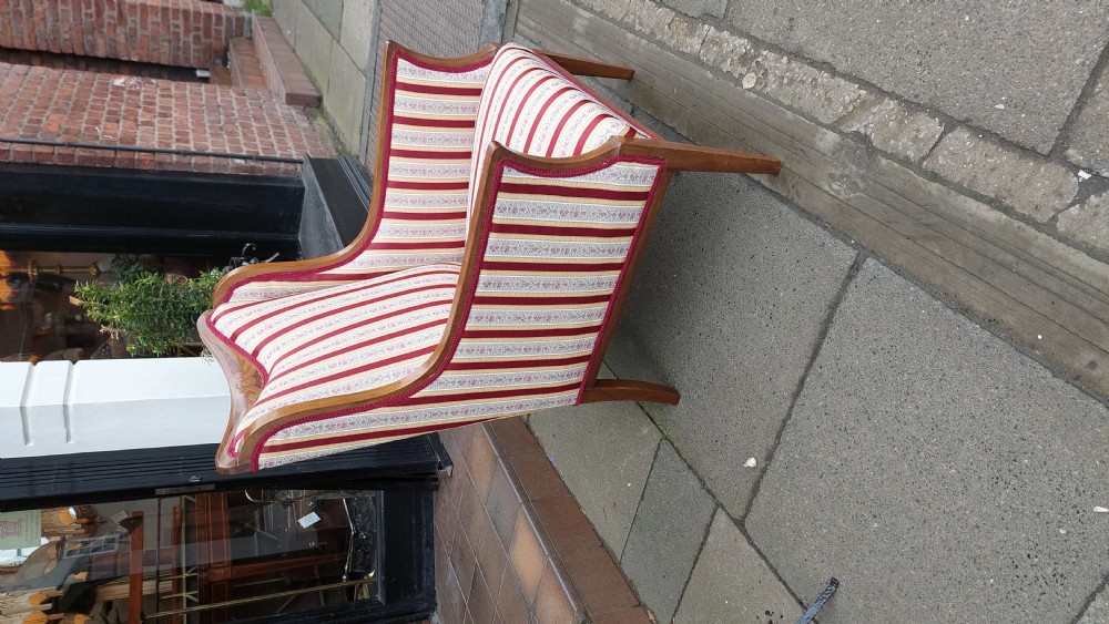 Late 19thC Sheraton-style Mahogany Armchair View V