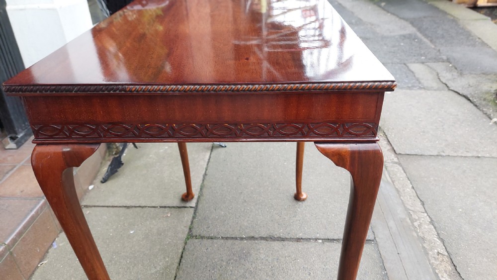 Late 19thC Chinese Chippendale Style Silver Table View VII