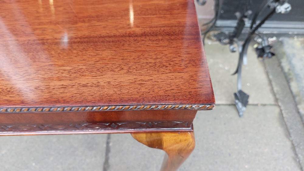 Late 19thC Chinese Chippendale Style Silver Table View IX