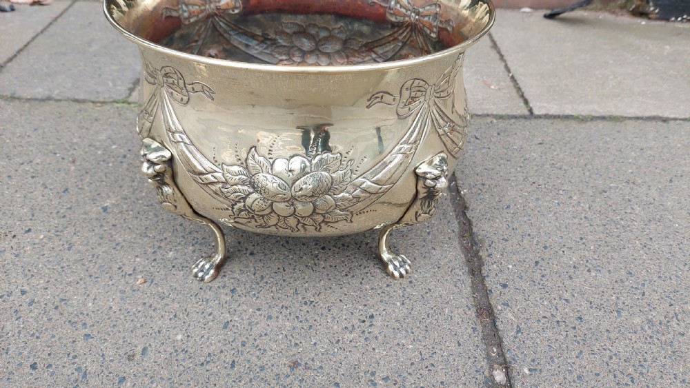 Late 19thC Brass Planter Planter Jardiniere View II