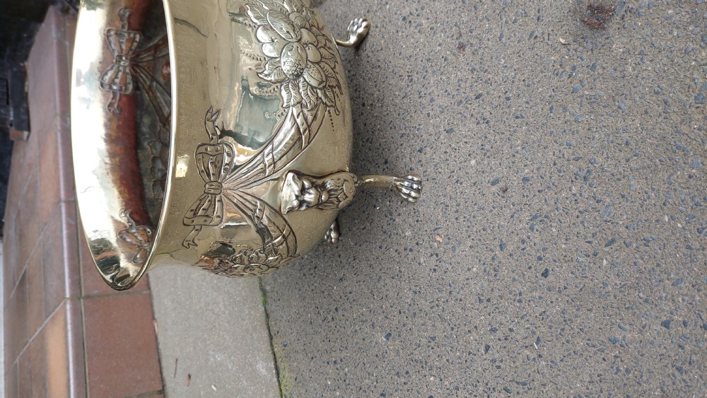 Late 19thC Brass Planter Planter Jardiniere View III