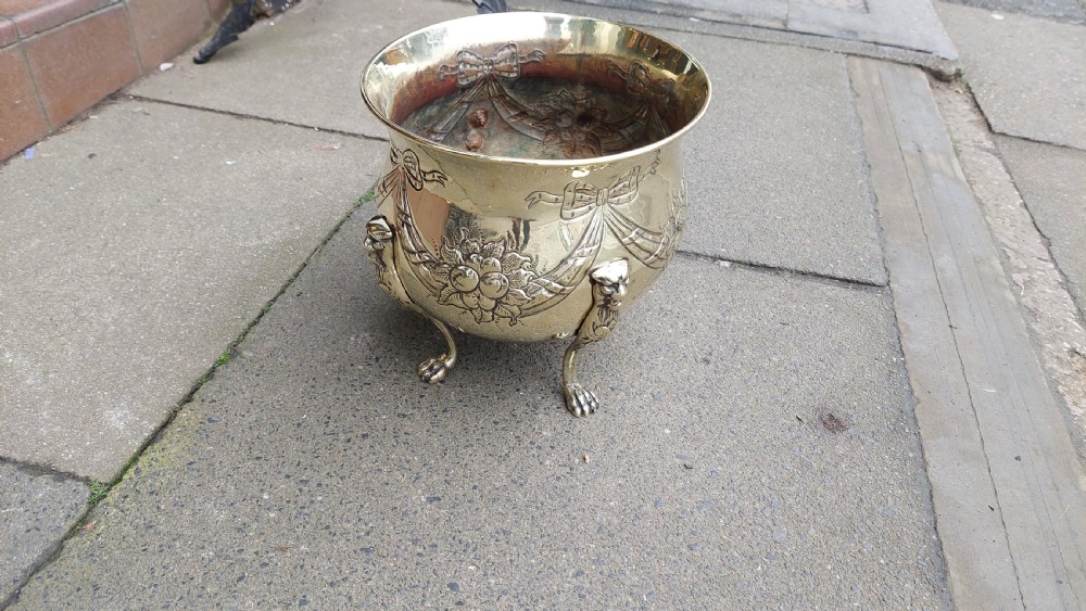 Late 19thC Brass Planter Planter Jardiniere View IV