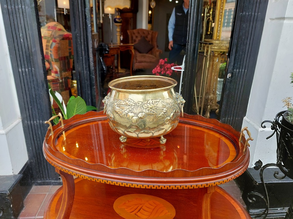 Victorian Brass Jardiniere Planter View II