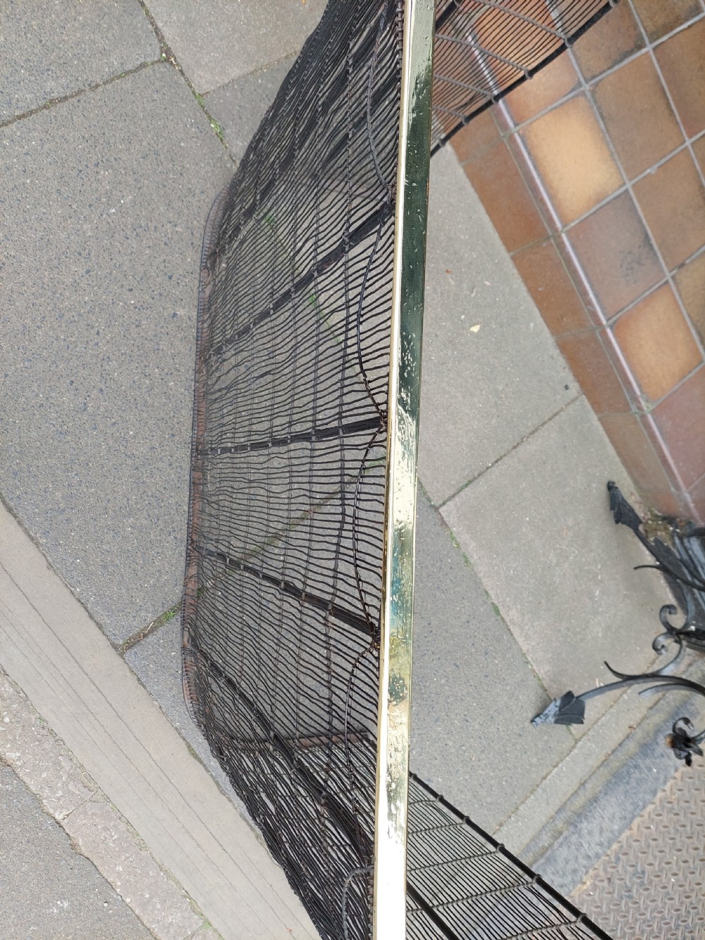 19thC Brass and Metal Wire Nursery Fireguard  View V