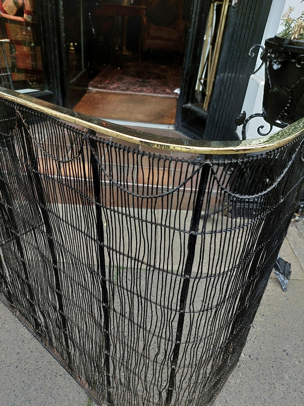 19thC Brass and Metal Wire Nursery Fireguard  View VII