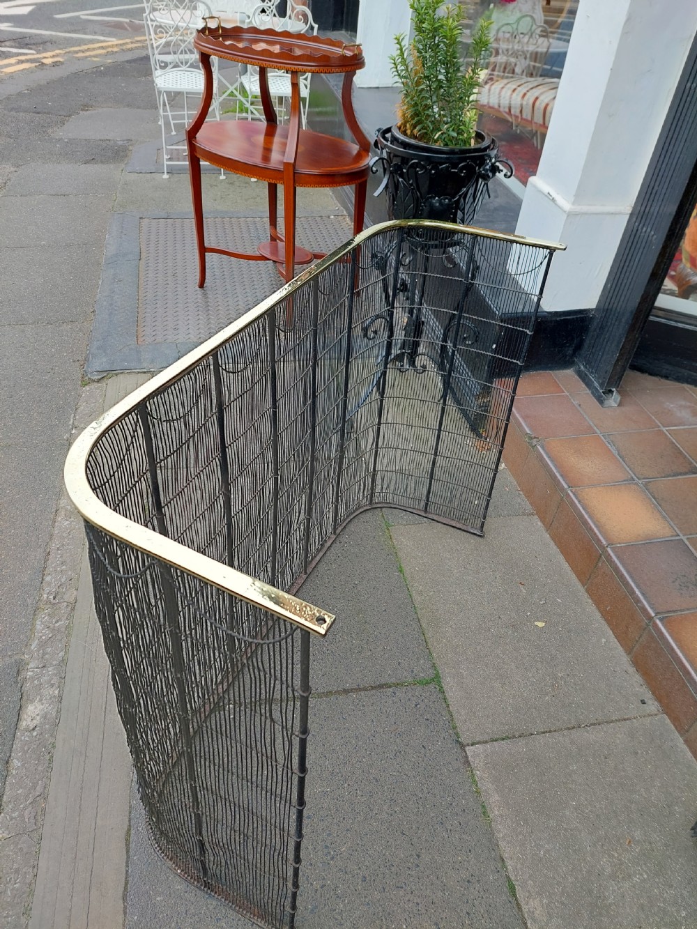 19thC Brass and Metal Wire Nursery Fireguard  View VIII