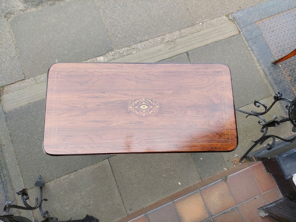 Edwardian Rosewood Hall Window Table View III