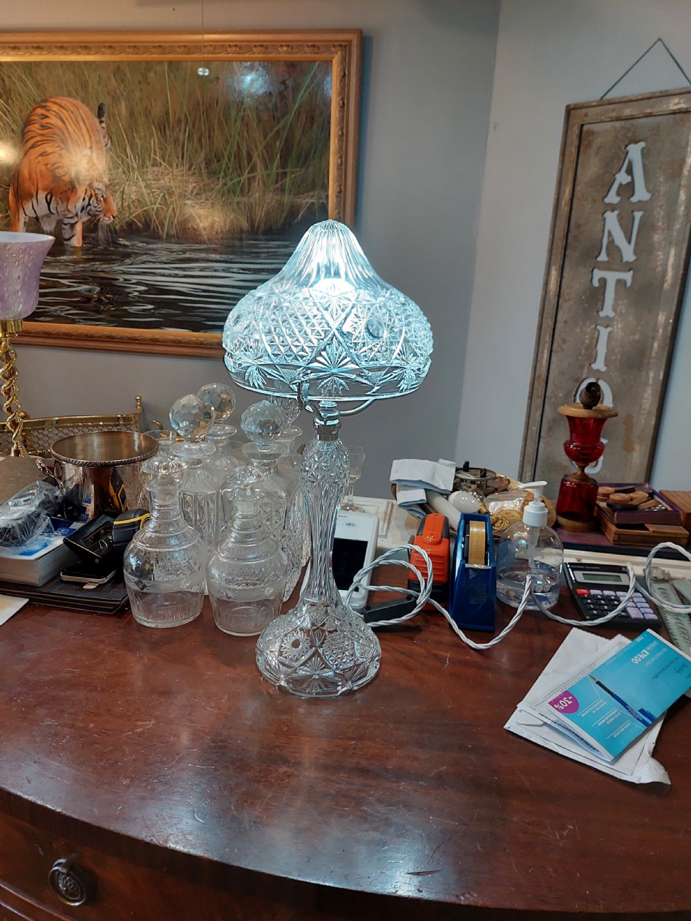 1920's Crystal Table 